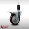 Service Caster 4'' SS Maroon Poly Swivel 1-1/4'' Expanding Stem Caster Total Lock Brake SCC-SSEXTTL20S414-PPUB-MRN-114 - alternate 4